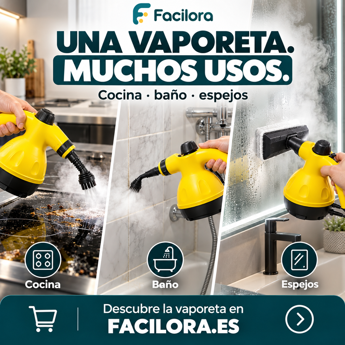 Limpiador a Vapor Multi superficie